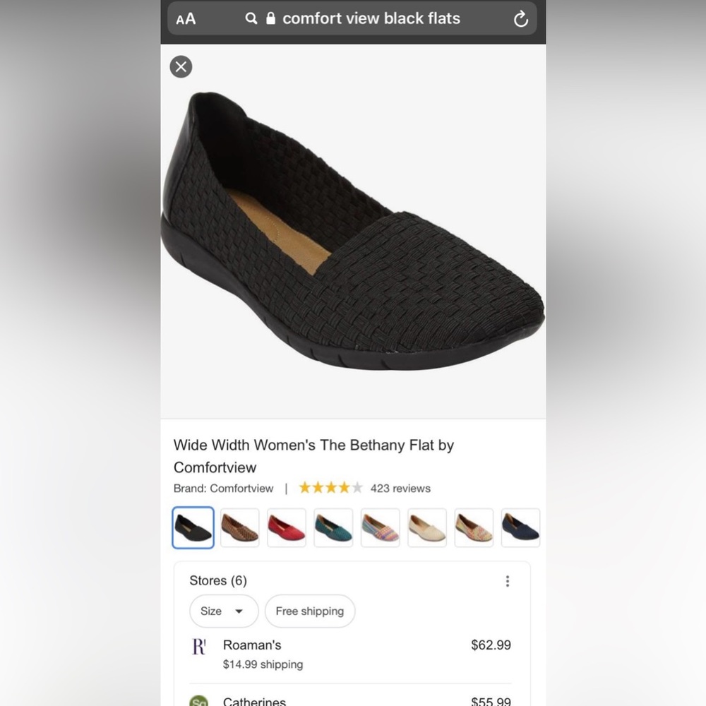 Comfortview- The Bethany slip on flat in women’s size 8.5
